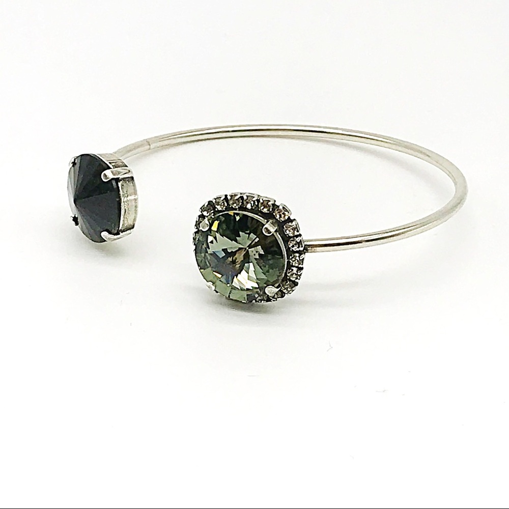 Designer Bangle bracelet,crystal cuff bracelet,adjustable - Picture 1 of 4